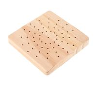 LIFKICH Wooden Nail Drill Bit Holder Nail Bit Organizer Rack with Multiple Slots and Enhanced Work Efficiency for Compact Storage Beige for Professional Salons and Personal Use