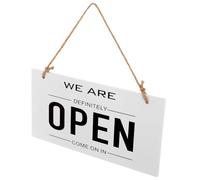 LIFKICH Wooden Open Closed Sign for Business Door with Unique Pattern and Convenient to Suspend, Double Sided Shop Front Door Sign Suitable for Retail Store Or Office