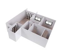 LIFKOME 1:50 Scale Model Apartment Kit with Visible Crosssection Easy DIY Assembly Architectural Model Diorama and Room Layout Kit Projects Made of Abs and Acrylic