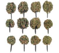 LIFKOME 1 Box High-detail DIY Miniature Shrub Cluster Simulation Landscape Decor for Sand Tables and Train Scenery Plastic Artificial Plant Models for Building Micro-views Autumn Green Mix