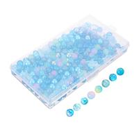 LIFKOME 1 Box Ocean Themed Spacer Beads for Jewelry DIY Decorative Tiny Spacer Beads for Bracelet Necklace Making Delicate Blue Fish Crystal for Craft Accessories