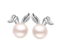 LIFKOME 1 Pair Cute Cartoon Rabbit Ear Pearl Earrings for Women Dangle Design Comfortable Lightweight present for Weddings Special Occasions