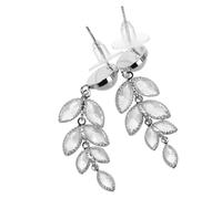 LIFKOME 1 pair Elegant Wheat Zircon Earrings for Weddings Proms Formal Events Lightweight Durable Bridal Jewelry for Women Stylish Design for Various Occasions for Everyday Wear