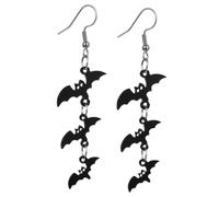 LIFKOME 1 Pair Halloween Bat Earrings for Women Creative Long Dangle Ear Accessories Lightweight Durable Halloween Themed Jewelry for Cosplay Parties and Daily Wear