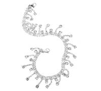 LIFKOME 1 Pair Rhinestone Alloy Shoe Charm Chains for Women DIY Chic Stylish Simple Design Practical Easy to Attach Silver Shoe Decoration Accessories