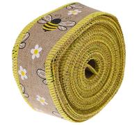 LIFKOME 1 Roll Wrapped Edges Ribbon Bee Printed Ribbon Webbing Material Not Easy to Wrinkle Or Fade Without Wrinkles for Craft Projects and Holiday Decorations