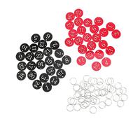 LIFKOME 1 Set Acrylic Round Numbered Tags Id Tags Key Rings for Hotel Pub Events