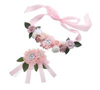 LIFKOME 1 Set Floral Moms To Sash And Corsage Pin Baby Shower Sash Girl Gender Reveal Decoration Flowers Belly Band New Parents Photo Props