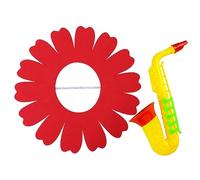 LIFKOME 1 Set Simulated Trumpet Portable Sunflower Headgear for Stage Performance Musical Plaything for Boys for Parties and Outdoor Events Random Color