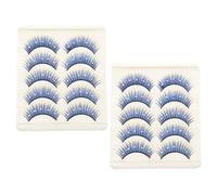 LIFKOME 10 Pairs Rhinestone-studded False Eyelashes for Women, Sparkly Dramatic Stage and Party Lashes, Glamorous Makeup Accessory for Cosplay and Performance