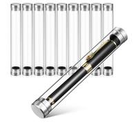 LIFKOME 10 Pcs Acrylic Cylinder Pen Cases Single Pen Display Holders for Exams and Office Pencil Storage Tubes for Ballpoint