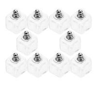 LIFKOME 10 Pcs Mini Glass Ball Charms with Sealing Ring Transparent Hollow Pendants for DIY Jewelry Making Creative Wish Bottle Ornaments with Screw Caps for Bracelets and Necklaces