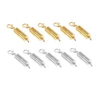 LIFKOME 10 Pcs Necklace Clasps Jewelry Extender Chains for and Anklets DIY Accessories Strong Holding Gold and Silver Finish