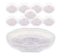 LIFKOME 10 Pcs Round Lash Organizer Boxes Lightweight Plastic Eyelash Extension Storage Case Compact Travel-Friendly False Eyelash Holder for Cosmetic Display and Easy Access