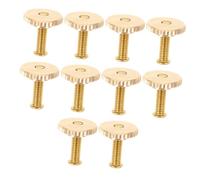 LIFKOME 10 Sets Metal Badge Fix Screw Caps Pin Backs for Crafting Rust-Resistant Accessories with Secure Easy-Remove Screw Design Versatile Fit for Various Brooches and Lapel Pins
