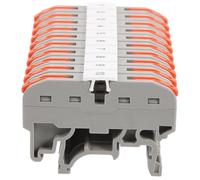 LIFKOME 10 Sets Pct211 Din Rail Quick Connect Wire Terminal Blocks Grey, Multi-output Electrical Connectors Kit for Industrial Control and Solar Applications
