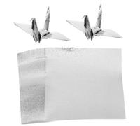 LIFKOME 100 Sheets Silver Pearl Origami Paper Squares Single-Sided Folding DIY Craft Paper for Handmade Creative Handicraft Scrapbooking and Decorative Art Projects