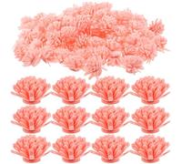 LIFKOME 100Pcs 5Cm Pink Foam Chrysanthemum Flower Diffuser Sticks Passive Aromatherapy Diffuser Accessories for Home Office Desk Essential Oil Reed