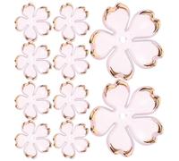 LIFKOME 100pcs Acrylic Cherry Blossom Spacer Beads with Gold-Plated Pink Gradient Five-Petal Design, Flower Shaped Bead Caps for DIY Bracelet Necklace Jewelry Making Craft Supplies