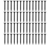 LIFKOME 100pcs Black Carbon Steel Drywall Screws, Versatile Self-tapping Screws for Plasterboard and Wood, for Professional Use and Construction Projects