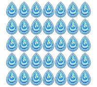 LIFKOME 100pcs Blue 18x25mm Resin Peacock Water Droplet Rhinestones for DIY Clothing Accessories Wedding Dress Craft Embellishment