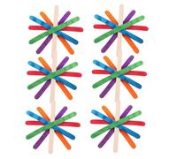 LIFKOME 100PCS Colored Wood Craft Sticks DIY Popsicle Sticks for Creative Projects Natural Vibrant Colors Non Waxed Safe Crafting Supplies for Classroom Party and Camp Activities