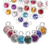 LIFKOME 100Pcs DIY Gemstone Charm Pendants for Jewelry Making Multi Color Beads for Earrings Bracelets Necklaces and Craft Projects Unique Decorative Charms for Creative