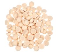 LIFKOME 100pcs Half Wooden Balls Natural Craft Spheres for DIY Jewelry Making Home Decor Educational Projects Rustic Polished Beads for Creative Crafts