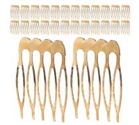 LIFKOME 100pcs Handmade Hair Accessories Teeth Blank Side Hair Combs DIY Metal Wire Plain Slide Combs for Wedding Bridal Veil Decorative Crowns Headpiece French Twist Clip