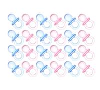 LIFKOME 100pcs Mini Acrylic Pacifiers Clear Shower Props Gender Neutral Table Decorations for Party Games Favors Souvenirs Boy Girl Celebration Supplies