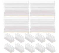 LIFKOME 100pcs Plastic Sign Holder Small Ticket Holder for Restaurant Pvc Material Secure Hold Easy to Use for Shopping Malls and Classrooms 0.98x0.51x0.43in