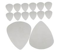 LIFKOME 100pcs Plectrum for Bass Blank Guitar Pick Guitar Plectrums Shredding Pick Metal Smooth Edge for Electric Bass Thumb Silver
