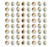 LIFKOME 100pcs Round Ceramic Spacer Beads for Jewelry Making, Smooth Hole Loose Beads in Chic Simple Style, for Bracelets and Anklets Accessories