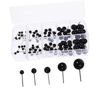 LIFKOME 100pcs Safety Doll Eyes with Backs Glossy Black Plush Eyes for Crochet Stuffed Animals Figures and DIY Crafts Includes for Amigurumi and Soft Making