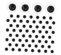 LIFKOME 100pcs Self Adhesive Googly Eyes for DIY Hand Puppet Making Plastic Moving Eyeballs for Stuffed Animals and Crochet Creative Crafting Supplies for Handmade Dolls