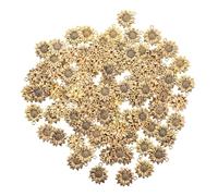 LIFKOME 100pcs Sunflower Shape Alloy Charms for Jewelry Making Lightweight DIY Pendants for Bracelets and Keychains Vintage Gold Tone Accessories for Earrings and Handmade Crafts