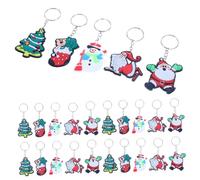 LIFKOME 105pcs Christmas Keychain Pendants Keyring Accessories for Bags Boy Girl School Bag Decorative Charms Festive Santa Snowman Designs for Gifting Holiday Celebrations