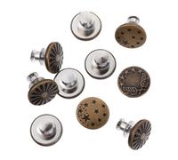 LIFKOME 10Pcs Adjustable Detachable Vintage Metal Buttons Set for Coat Blazer Jeans DIY Craft Replacement Easy Instant Installation Decorative Buttons