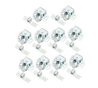 LIFKOME 10PCS Adjustable Steel Door Buckle Lock with Spring Ball Catch for Cabinets Wardrobes Filing Boxes Push to Open and Close Compatible Spring Hinges Silver