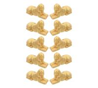 LIFKOME 10pcs Ancient Egyptian Sphinx Miniature Brass Puzzle Model Ornaments for Home and Office Decor Indoor Living Room Ancient Landscape Sculpture