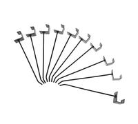 LIFKOME 10pcs Black Iron Shop Display Hooks for Supermarket Shelves and Commercial Settings, Utility Hooks for Garage with Polished Surface, Suitable for 2.5cm Tube Thickness, Offering