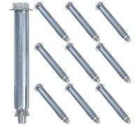 LIFKOME 10pcs Bump Expansion Bolt Speeds Bumps Bolt M8 Carbon Steel Silver Strong Compressive Ability Sturdy for Asphalt Residential Areas