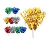 LIFKOME 10pcs Cheerleading Pom Poms Pe Cheer Pompoms Prop with Smooth Handle, Reusable, Eye-catching, for Sports Competitions and College Events