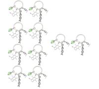 LIFKOME 10pcs Chemistry Keychain Pendant Unique Biochemistry Teacher Microscope for Home Office Backpack and Key Accessories