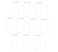 LIFKOME 10pcs Clear Acrylic Foundation Mixing Tray Compact Handheld Makeup Palette for Precise Blending Professional Cosmetic and Nail Art Use Portable Design