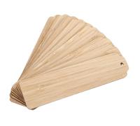 LIFKOME 10pcs DIY Wooden Craft Bookmarks with Smooth Edges Corners Bamboo Blank Bookmarks for Party Decor Tags and Reading Page Markers Suitable for Students Writers and Readers