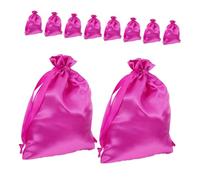 LIFKOME 10pcs Drawstring Cosmetic Travel Bags for Women Compact Lightweight Makeup Pouches in Stylish Satin Candy Versatile Organizer for Jewelry Toiletries and Cosmetics Storage