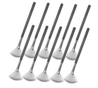 LIFKOME 10Pcs Facial Fan Makeup Brush for Highlighter and Acid Essence Application Soft Brushes for Precise Control Eyeshadow Blusher and Blending