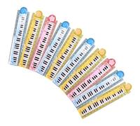 LIFKOME 10Pcs Foldable Rulers 30Cm Piano Geometric Pattern Reusable School Measuring Tools for Boys and Classroom Supplies Random Color Random Color