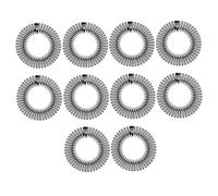 LIFKOME 10pcs Full Circular Stretch Comb Hair Wrap Headband Flexible Plastic Circle Combs Non-slip Comfortable for Thick Thin Straight Curly Hair for Women